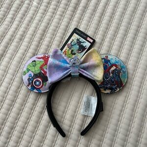 NWT Disney Parks Marvel Loungefly Artist Series Ears
Headband Removal Bow